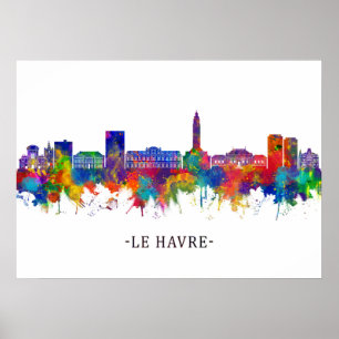 Affiche Le Havre France Skyline