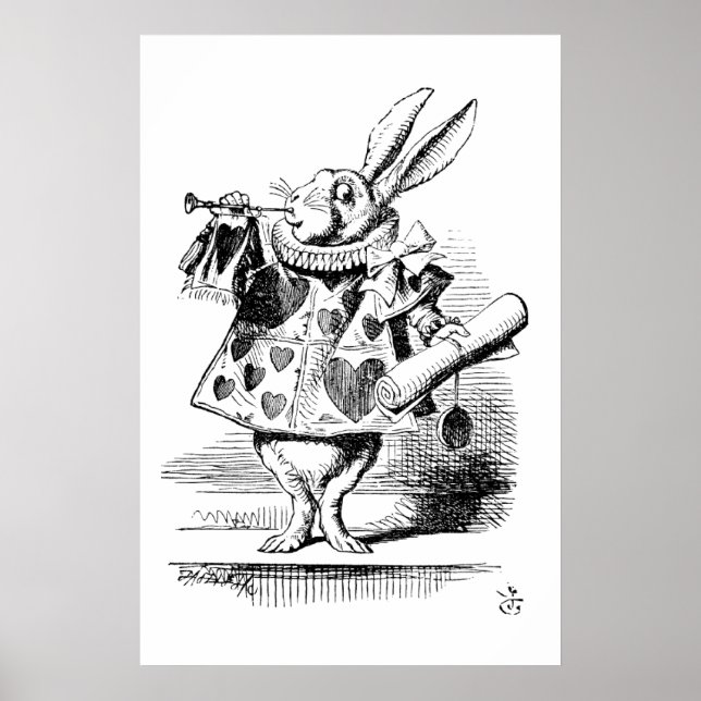 Affiche Le Hearld - Lapin, Les Aventures d'Alice au Pays d (Devant)