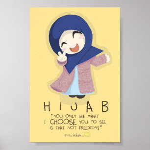 Affiche Le hijab est la liberté