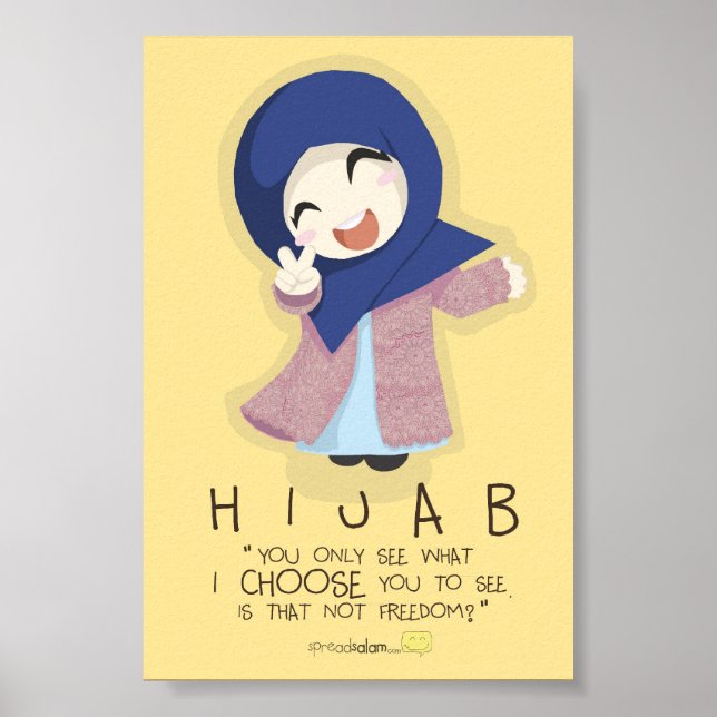 Affiche Le hijab est la liberté (Devant)