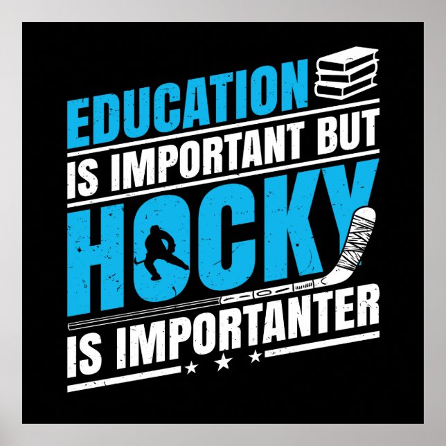 Affiche Le hockey amusant est important (Devant)