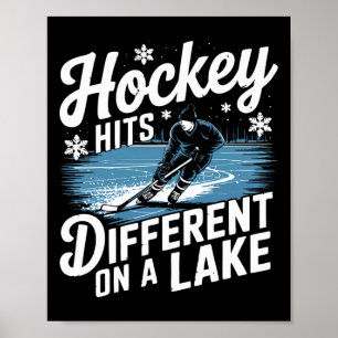 Affiche Le hockey sur étang frappe différemment shinny