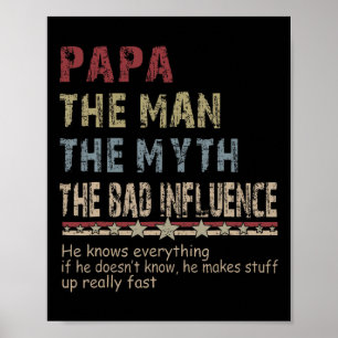 Affiche Le Homme Le Mythe Le Mauvais Influence T-Shirt Pèr