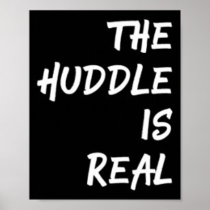 Affiche Le Huddle est un vrai football amusant pour l'auto