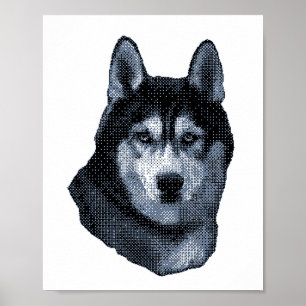 Affiche Le Husky Est Mon Chien Favori, Le Husky Sibérien