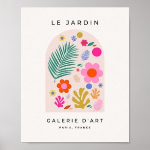 Affiche Le Jardin 04 Fleurs Rétro Modernes Florales