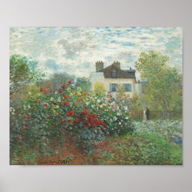 Affiche Le jardin de l'artiste à Argenteuil Monet (Devant)