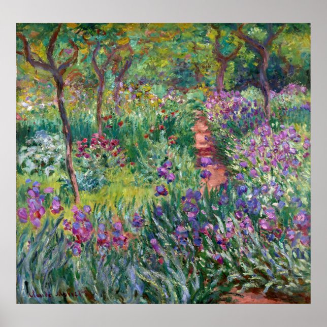 Affiche Le jardin de l'artiste à Giverny par Claude Monet (Devant)
