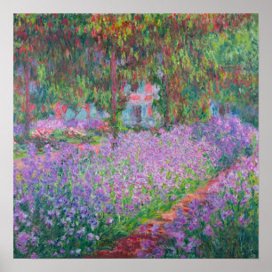 Affiche Le jardin de l'artiste à Giverny par Claude Monet