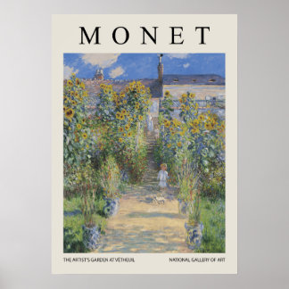 Affiche Le jardin de l'artiste à Vetheuil