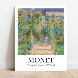 Affiche Le jardin de l'artiste à Vétheuil par Claude Monet