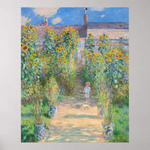 Affiche Le jardin de l'artiste de Monet à Vétheuil