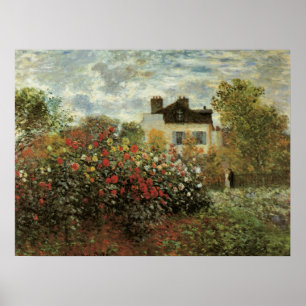 Affiche Le Jardin de Monet à Argenteuil de Claude Monet