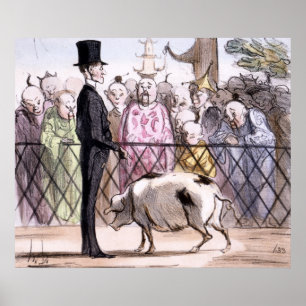 Affiche Le Jardin des Plantes a Pekin - Honore Daumier