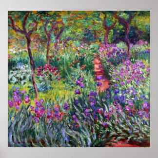 Affiche Le jardin d'Iris à Giverny, Claude Monet