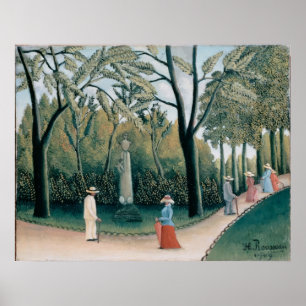 Affiche Le jardin du Luxembourg. Monument à Chopin