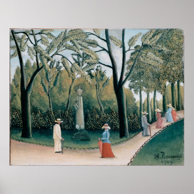 Affiche Le jardin du Luxembourg. Monument à Chopin (Devant)