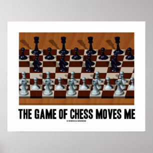 Affiche Le Jeu D'Échecs Me Déplace Stéréogramme D'Échecs