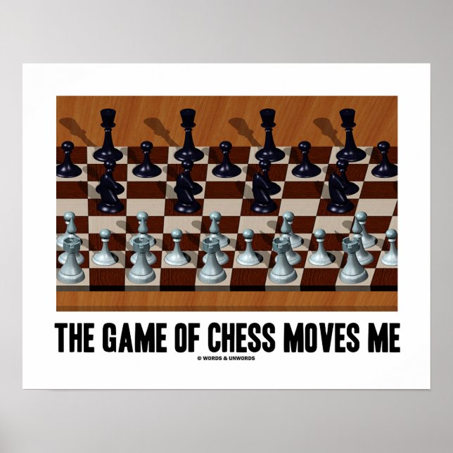 Affiche Le Jeu D'Échecs Me Déplace Stéréogramme D'Échecs (Devant)