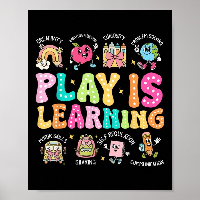 Affiche Le Jeu Est L'Apprentissage Enseignant Premier Jour (Devant)