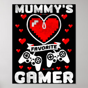 Affiche Le jeu préféré de Mummy drôle pour garçons enfants