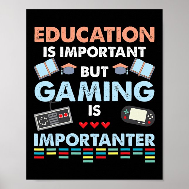 Affiche Le Jeu Vidéo Pour L'Éducation Aux Chemises Est Imp (Devant)