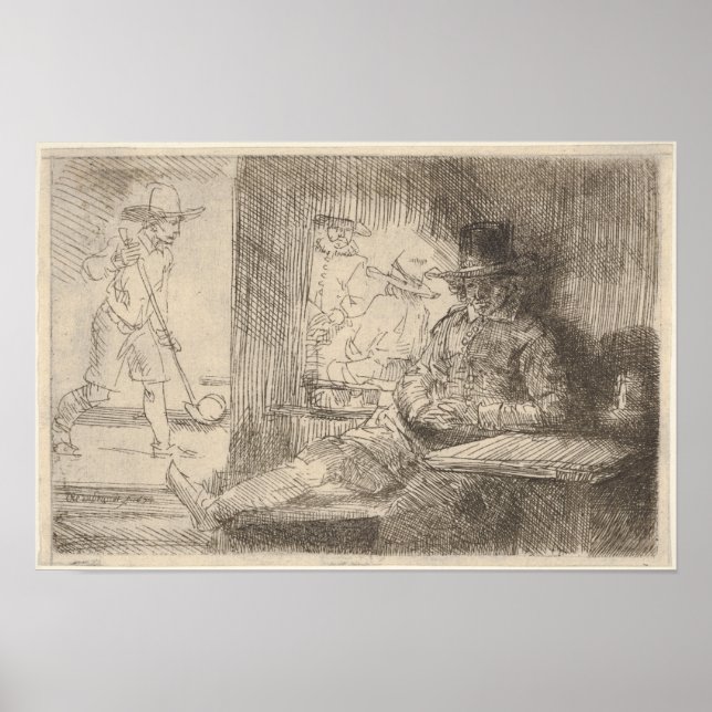 Affiche Le Joueur de golf - Rembrandt Art Print (Devant)