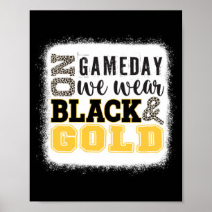Affiche Le Jour De Match De Football Porter Or Et Noir Léo