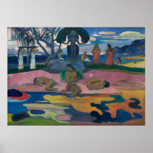 Affiche Le Jour du Dieu par Paul Gauguin