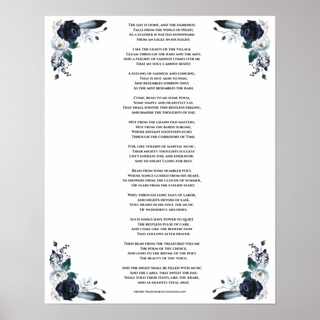 Affiche Le Jour Est Fait Citation Longfellow (Devant)