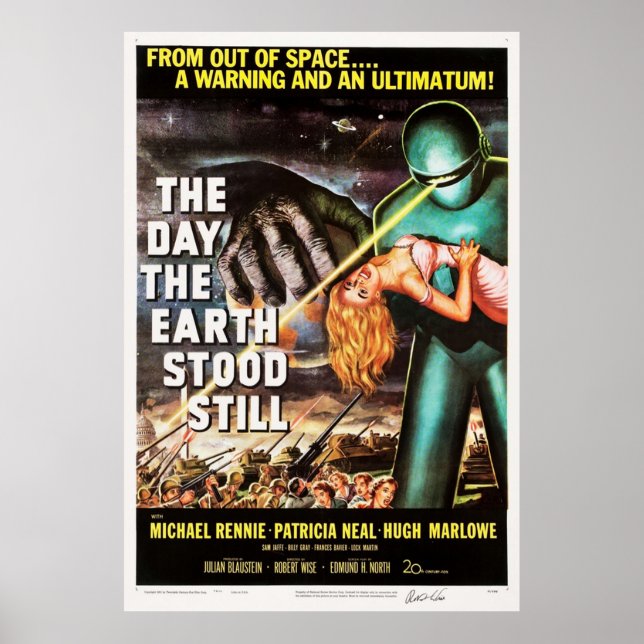 Affiche LE JOUR LA TERRE STOOD ENCORE Hollywood Cult Sci F (Devant)