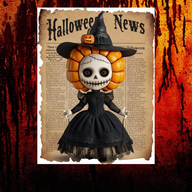 Affiche Le journal Casquette Halloween de la sorcière Vood (Créateur téléchargé)