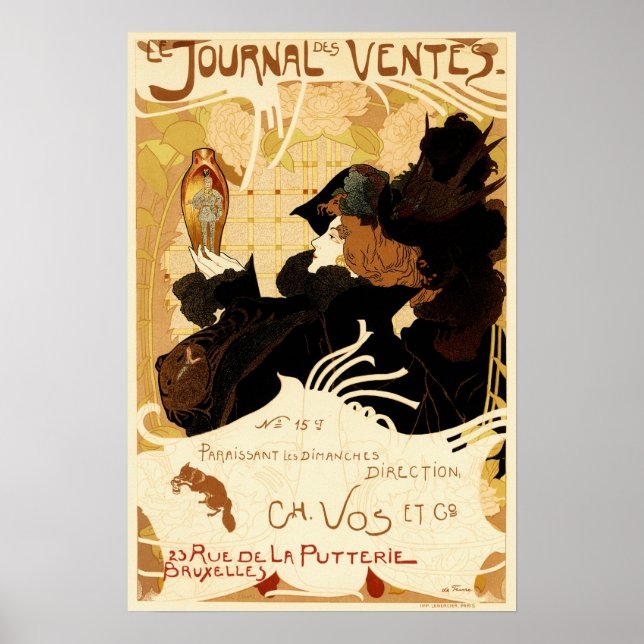 Affiche LE JOURNAL DES VENTES par Georges De Feure Françai (Devant)
