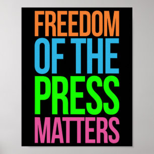 Affiche Le journalisme pose problème et non l'ennemi contr