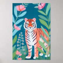 Le joyeux tigre orange