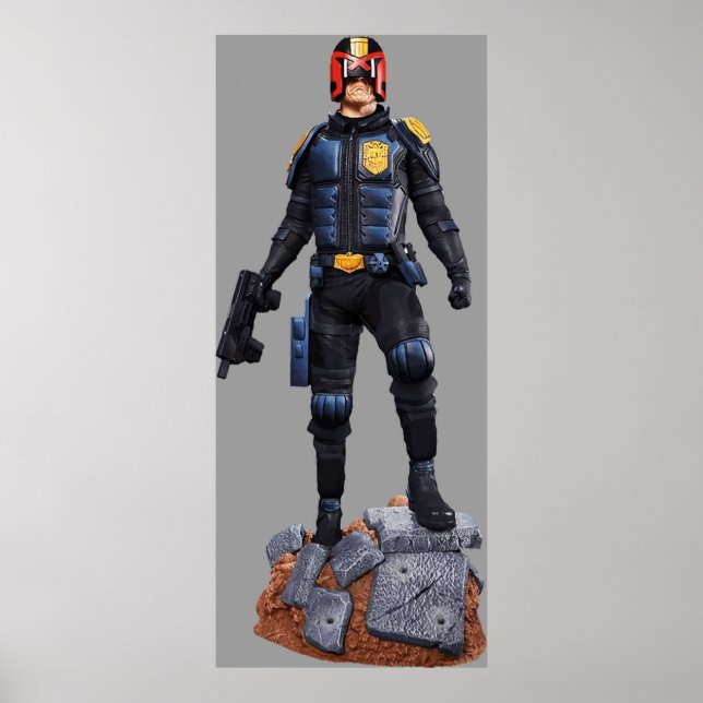 Affiche le juge dredd comic charcter hero (Devant)