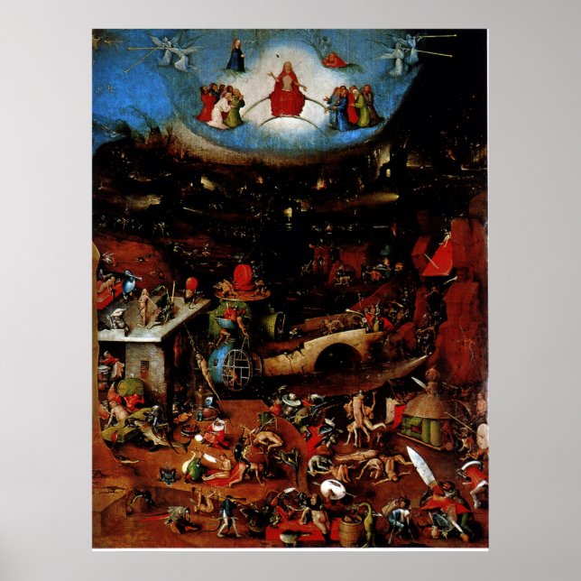 Affiche Le jugement Dernier de Hieronymous Bosch (Devant)