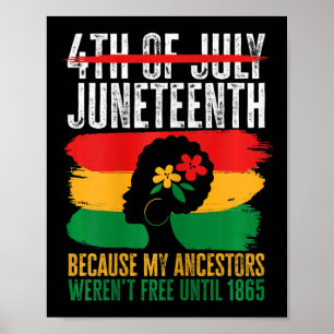 Affiche Le Jumelage Afro-Américain Est Mon Jour D'Indépend