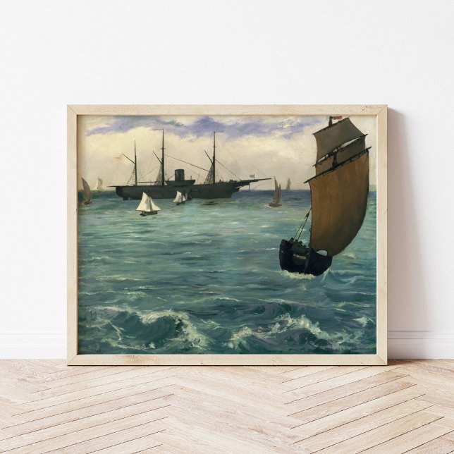 Affiche Le Kearsarge à Boulogne | Édouard Manet (Créateur téléchargé)