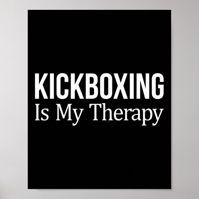 Affiche Le kickboxing est ma thérapie -  (Devant)