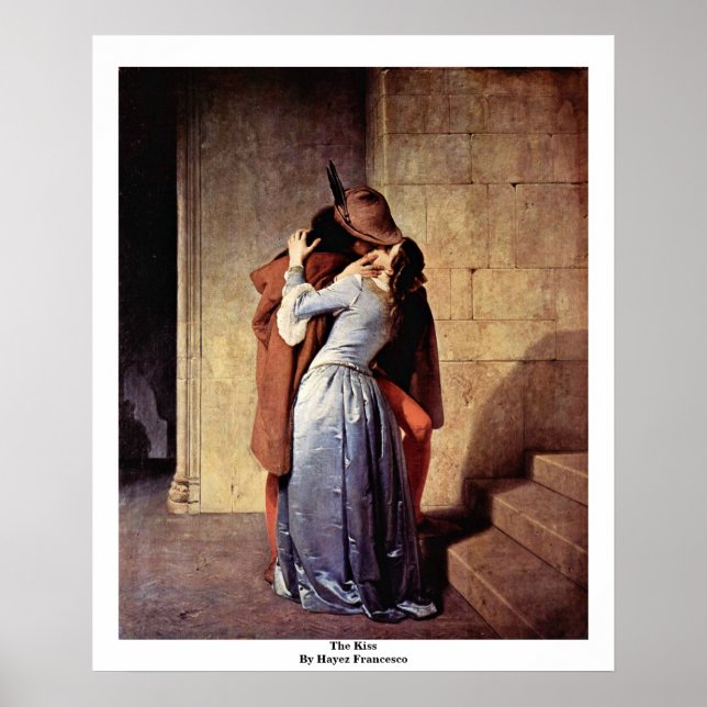 Affiche Le Kiss De Hayez Francesco (Devant)