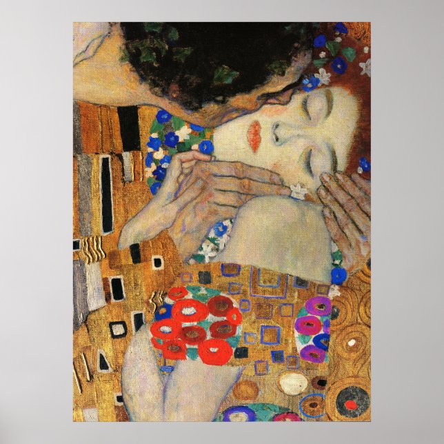 Affiche Le Kiss (Détail) Gustav Klimt (Devant)