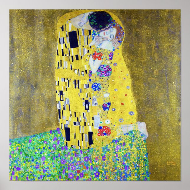 Affiche Le Kiss, Gustav Klimt (Devant)