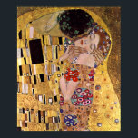Affiche Le Kiss, Gustav Klimt<br><div class="desc">Le Kiss (Der Kuss original) a été peint par Gustav Klimt, et est probablement son oeuvre la plus célèbre. Il a commencé à y travailler en 1907 et c'est le point culminant de sa soi-disant "période d'or". Il représente un couple, dans différentes nuances d'or et de symboles, partageant un baiser...</div>