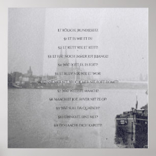 Affiche Le Kölsche Loi Fondamentale - Kölsch - Cologne -