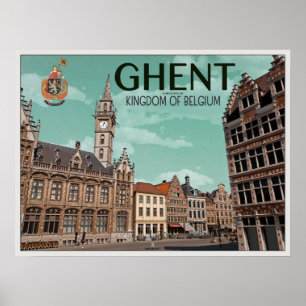 Affiche Le Korenmarkt - Gand