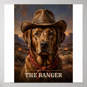 Affiche Le Labrador Retriever Ranger Vintage Animal de Com