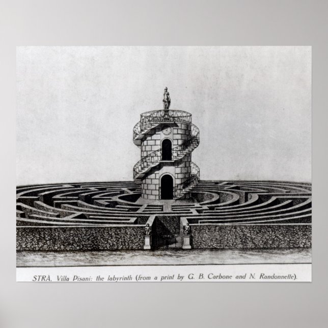 Affiche Le Labyrinthe de la Villa Pisani à Stra, après un (Devant)