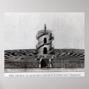Affiche Le labyrinthe de la villa Pisani chez Stra, après