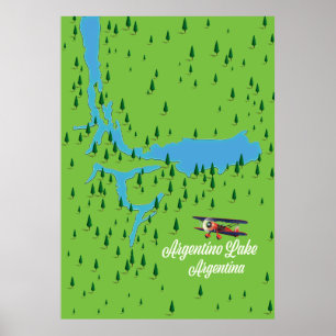 Affiche Le lac Argentine Argentine Argentine